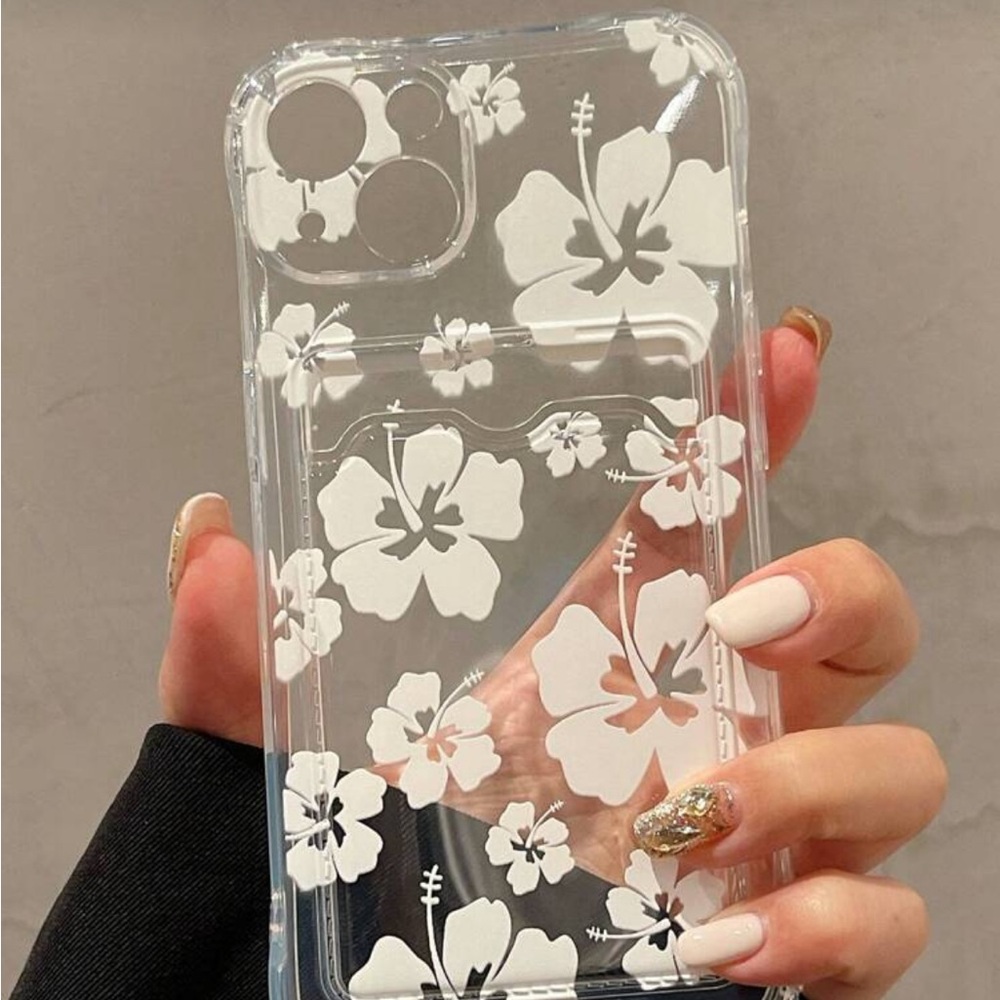 ⚠️Clearance iPhone 13 Floral Clear Phone Case - White - Picture 2 of 4